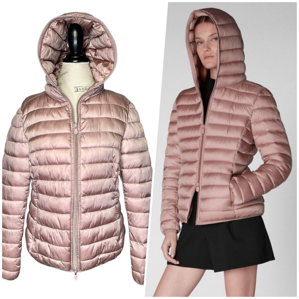 Save The Duck | Women | Alexis Pink Ultra Light Animal Free Puffer Jacket | XL
